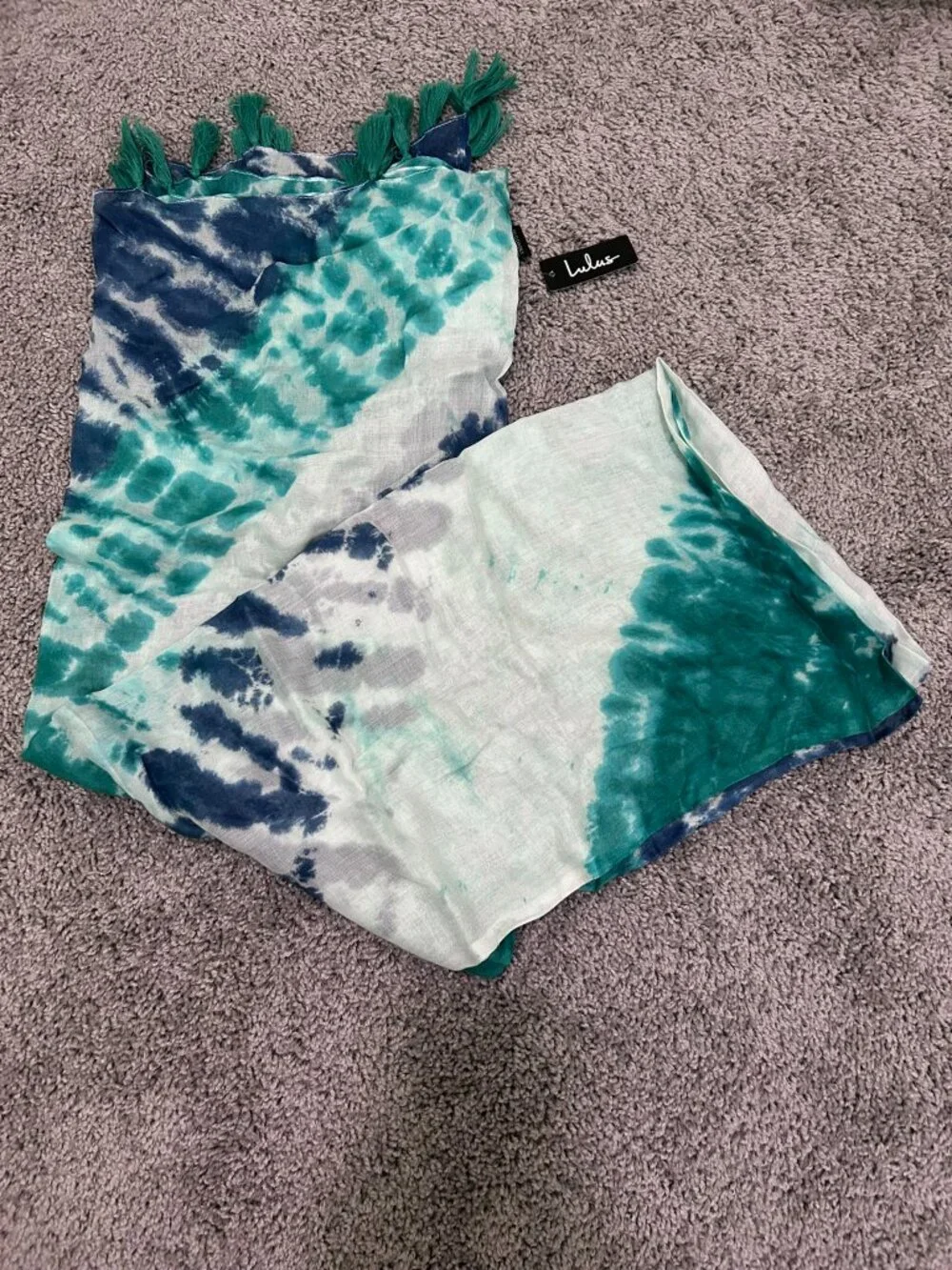 NWT Lulus Tie-Dye Sarong Scarf 40x36